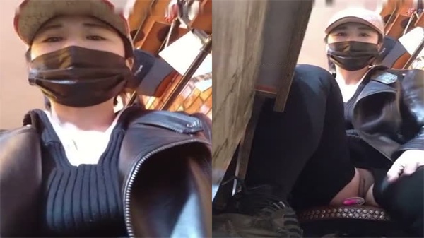 低调的是骚浪大排档老板娘穿着开裆裤带着跳蛋做生意