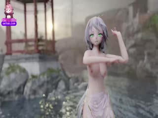MMD48白丝汉服洛天依霜雪千年
